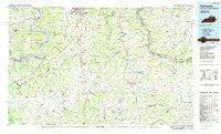 Falmouth Kentucky Historical topographic map, 1:100000 scale, 30 X 60 Minute, Year 1986