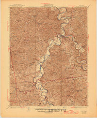 Falmouth Kentucky Historical topographic map, 1:62500 scale, 15 X 15 Minute, Year 1936