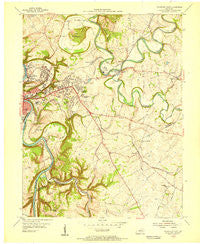 Frankfort East Kentucky Historical topographic map, 1:24000 scale, 7.5 X 7.5 Minute, Year 1953