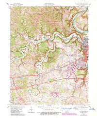 Frankfort West Kentucky Historical topographic map, 1:24000 scale, 7.5 X 7.5 Minute, Year 1970