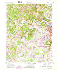 Frankfort West Kentucky Historical topographic map, 1:24000 scale, 7.5 X 7.5 Minute, Year 1970