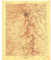 Frankfort Kentucky Historical topographic map, 1:62500 scale, 15 X 15 Minute, Year 1924