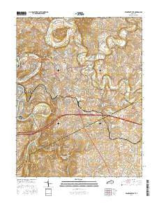 Frankfort East Kentucky Current topographic map, 1:24000 scale, 7.5 X 7.5 Minute, Year 2016