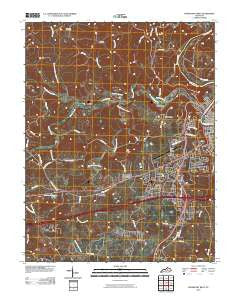 Frankfort West Kentucky Historical topographic map, 1:24000 scale, 7.5 X 7.5 Minute, Year 2010