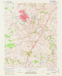 Franklin Kentucky Historical topographic map, 1:24000 scale, 7.5 X 7.5 Minute, Year 1968