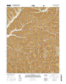 Frenchburg Kentucky Current topographic map, 1:24000 scale, 7.5 X 7.5 Minute, Year 2016