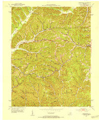 Frenchburg Kentucky Historical topographic map, 1:24000 scale, 7.5 X 7.5 Minute, Year 1952