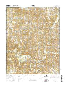 Gamaliel Kentucky Current topographic map, 1:24000 scale, 7.5 X 7.5 Minute, Year 2016