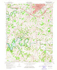 Glasgow South Kentucky Historical topographic map, 1:24000 scale, 7.5 X 7.5 Minute, Year 1973