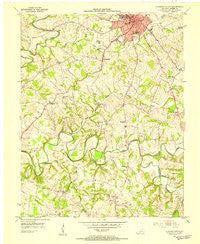 Glasgow South Kentucky Historical topographic map, 1:24000 scale, 7.5 X 7.5 Minute, Year 1953