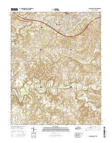 Glasgow South Kentucky Current topographic map, 1:24000 scale, 7.5 X 7.5 Minute, Year 2016