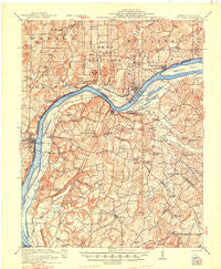 Golconda Illinois Historical topographic map, 1:62500 scale, 15 X 15 Minute, Year 1921
