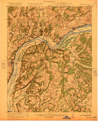 Golconda Illinois Historical topographic map, 1:62500 scale, 15 X 15 Minute, Year 1921