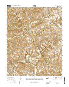 Greensburg Kentucky Current topographic map, 1:24000 scale, 7.5 X 7.5 Minute, Year 2016