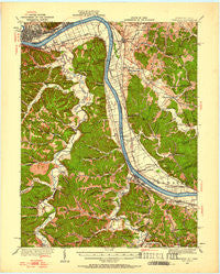 Greenup Kentucky Historical topographic map, 1:62500 scale, 15 X 15 Minute, Year 1926