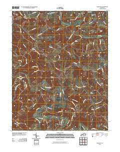 Gresham Kentucky Historical topographic map, 1:24000 scale, 7.5 X 7.5 Minute, Year 2010