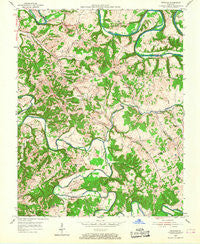 Gresham Kentucky Historical topographic map, 1:24000 scale, 7.5 X 7.5 Minute, Year 1953