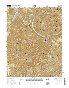 Hail Kentucky Current topographic map, 1:24000 scale, 7.5 X 7.5 Minute, Year 2016