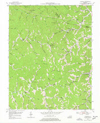 Handshoe Kentucky Historical topographic map, 1:24000 scale, 7.5 X 7.5 Minute, Year 1954