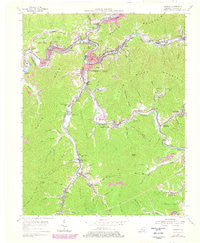 Harlan Kentucky Historical topographic map, 1:24000 scale, 7.5 X 7.5 Minute, Year 1954