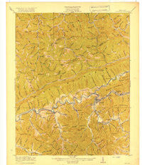 Harlan Kentucky Historical topographic map, 1:62500 scale, 15 X 15 Minute, Year 1919