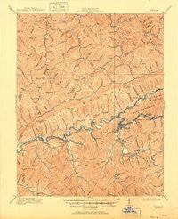 Harlan Kentucky Historical topographic map, 1:62500 scale, 15 X 15 Minute, Year 1919