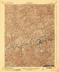 Harlan Kentucky Historical topographic map, 1:62500 scale, 15 X 15 Minute, Year 1919