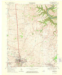 Harrodsburg Kentucky Historical topographic map, 1:24000 scale, 7.5 X 7.5 Minute, Year 1967