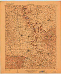 Harrodsburg Kentucky Historical topographic map, 1:125000 scale, 30 X 30 Minute, Year 1905