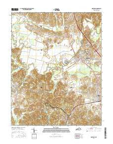 Hartford Kentucky Current topographic map, 1:24000 scale, 7.5 X 7.5 Minute, Year 2016