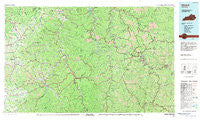 Hazard Kentucky Historical topographic map, 1:100000 scale, 30 X 60 Minute, Year 1977
