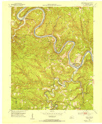 Heidelberg Kentucky Historical topographic map, 1:24000 scale, 7.5 X 7.5 Minute, Year 1952