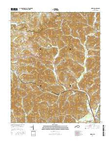 Heidrick Kentucky Current topographic map, 1:24000 scale, 7.5 X 7.5 Minute, Year 2016