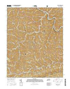 Hellier Kentucky Current topographic map, 1:24000 scale, 7.5 X 7.5 Minute, Year 2016