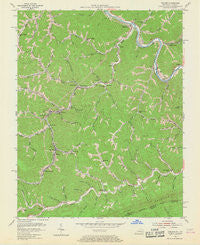 Hellier Kentucky Historical topographic map, 1:24000 scale, 7.5 X 7.5 Minute, Year 1954