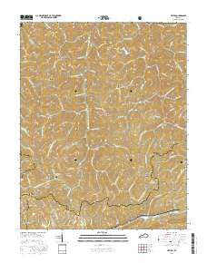Helton Kentucky Current topographic map, 1:24000 scale, 7.5 X 7.5 Minute, Year 2016