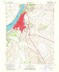 Henderson Kentucky Historical topographic map, 1:24000 scale, 7.5 X 7.5 Minute, Year 1971