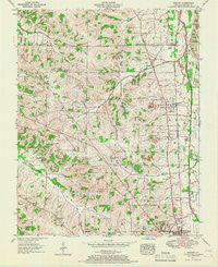 Hickory Kentucky Historical topographic map, 1:24000 scale, 7.5 X 7.5 Minute, Year 1951