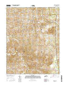 Hiseville Kentucky Current topographic map, 1:24000 scale, 7.5 X 7.5 Minute, Year 2016