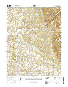 Hodgenville Kentucky Current topographic map, 1:24000 scale, 7.5 X 7.5 Minute, Year 2016
