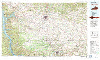 Hopkinsville Kentucky Historical topographic map, 1:100000 scale, 30 X 60 Minute, Year 1980
