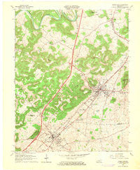 Horse Cave Kentucky Historical topographic map, 1:24000 scale, 7.5 X 7.5 Minute, Year 1966