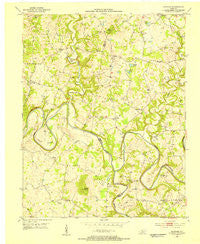 Hudgins Kentucky Historical topographic map, 1:24000 scale, 7.5 X 7.5 Minute, Year 1953