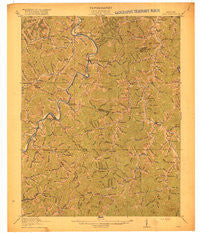 Inez Kentucky Historical topographic map, 1:62500 scale, 15 X 15 Minute, Year 1916