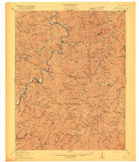 Inez Kentucky Historical topographic map, 1:62500 scale, 15 X 15 Minute, Year 1916
