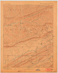 Jonesville Kentucky Historical topographic map, 1:125000 scale, 30 X 30 Minute, Year 1891