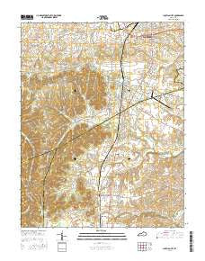 Junction City Kentucky Current topographic map, 1:24000 scale, 7.5 X 7.5 Minute, Year 2016