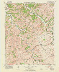 Kirksville Kentucky Historical topographic map, 1:24000 scale, 7.5 X 7.5 Minute, Year 1952