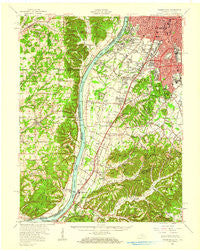 Kosmosdale Kentucky Historical topographic map, 1:62500 scale, 15 X 15 Minute, Year 1950