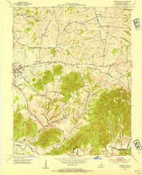 Lebanon East Kentucky Historical topographic map, 1:24000 scale, 7.5 X 7.5 Minute, Year 1953